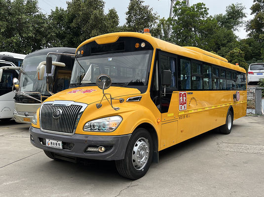 Gelbe Gebraucht-Schulbusse 46-Sitzer-Handgetriebe Gebraucht-YuTong-Busse