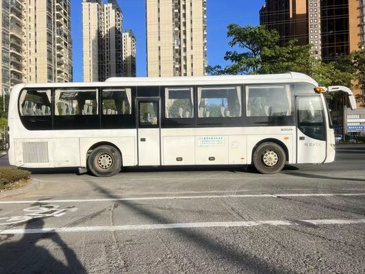 Weiße Gebrauchtpassagierbusse King Dragon 2015 mit Klimaanlage / 2 Türen