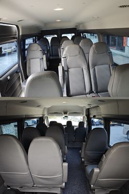 Gebrauchter 14-Sitzer Minibus Diesel Jiangling Transit CN-4 Van mit 145 km/h Höchstgeschwindigkeit