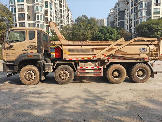 Zweisitzer gelber Gebraucht-Howo-Dump-Truck 2019 produziert