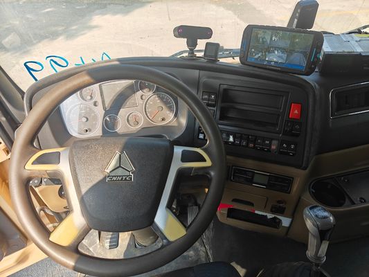 Zweisitzer gelber Gebraucht-Howo-Dump-Truck 2019 produziert